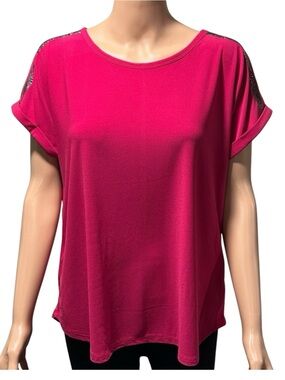 89th & Madison Magenta Short Sleeve Tee